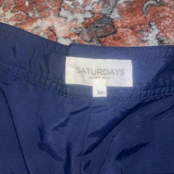 Saturdays NYC Surf NYC Swim Trunks Colorblock Navy Yellow 30 Nylon Unlined - Picture 4 of 7